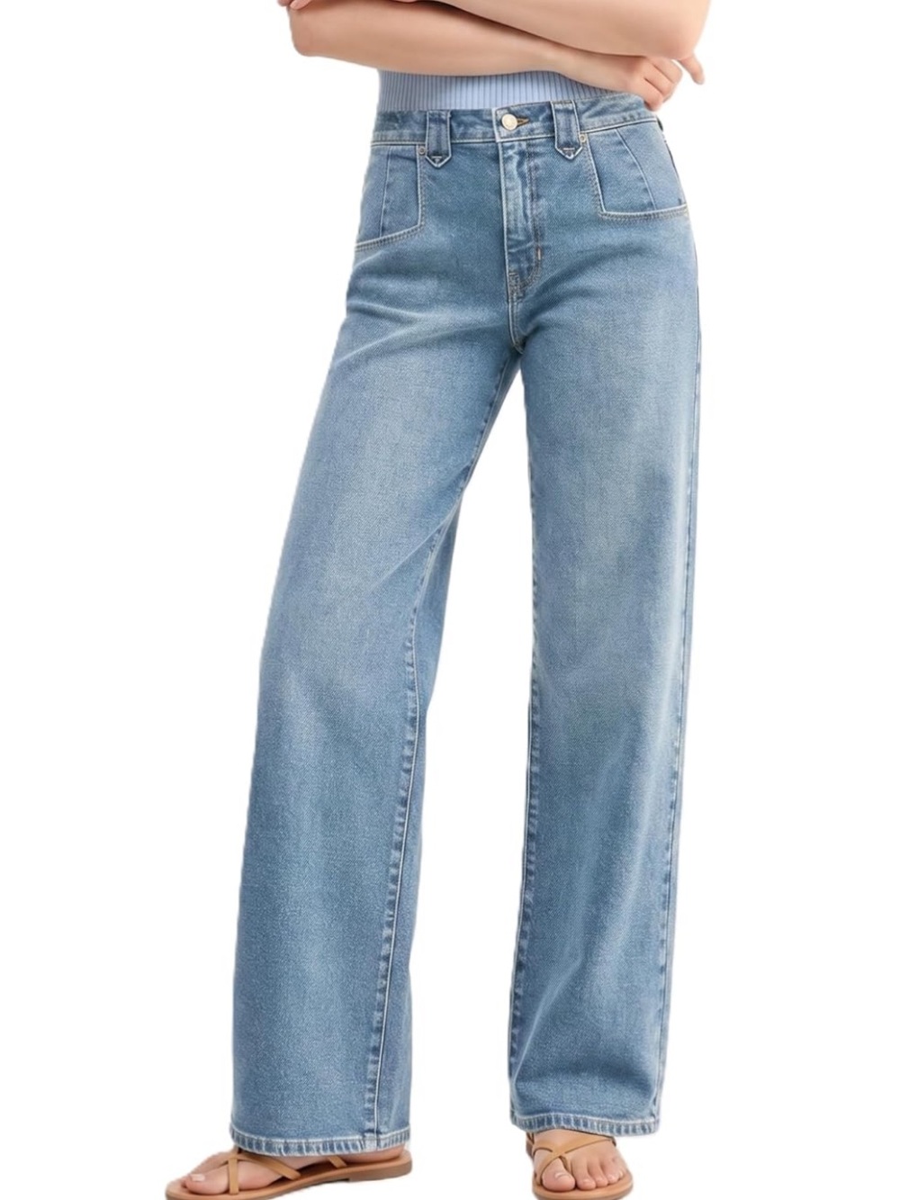 EMMIOL Womens Jeans Straight Leg,Mid-High Rise Baggy Denim